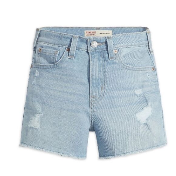 Girls Levi's High-Rise Cut-Off Denim Shorts Size 14 - Picture 1 of 3